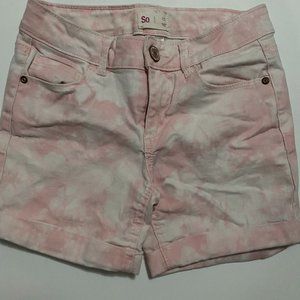 SO Pink Tye-Dye Jean Short